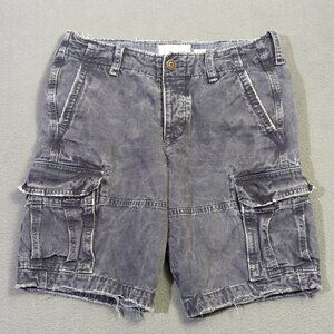 Abercrombie And Fitch Shorts Men's 30 Blue Cotton Cargo Drawstring